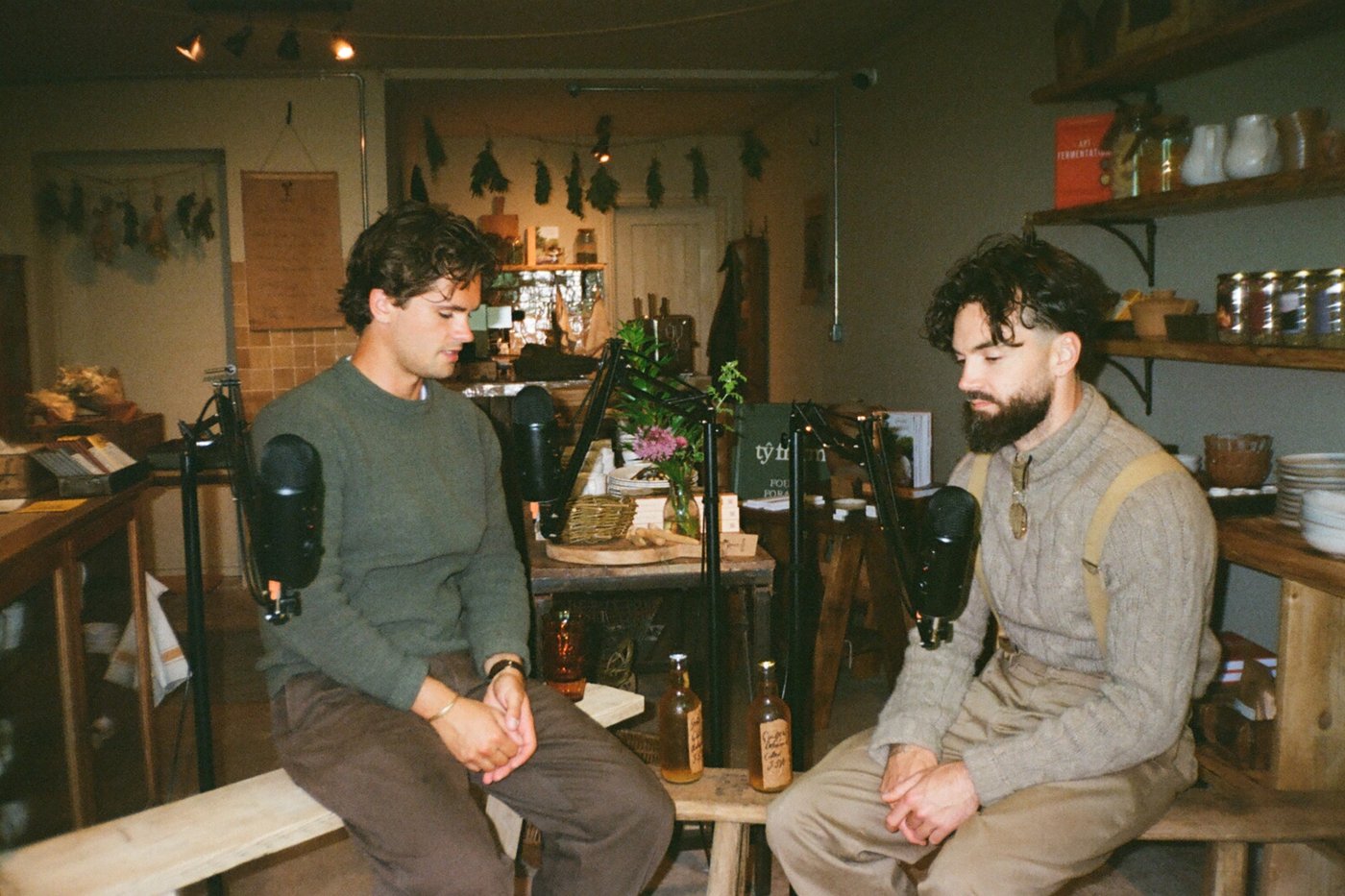 Two people having an honest, reflective conversation